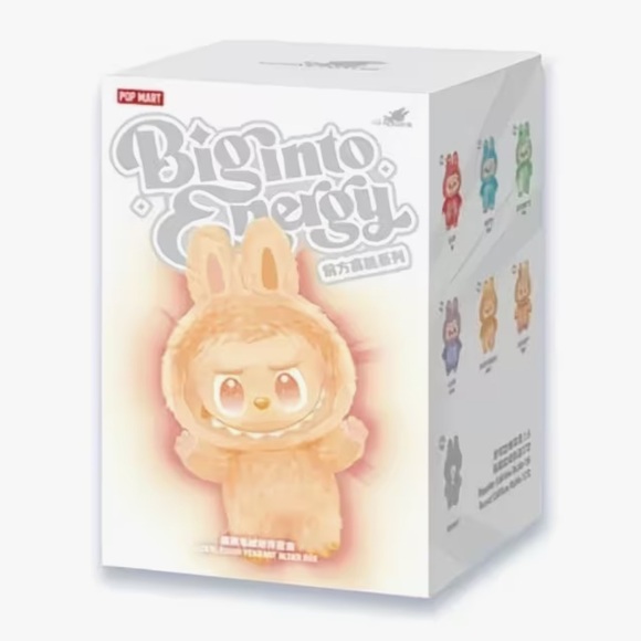 Pop Mart Big Into Energy Labubu Bunny Figure - Happiness Peach - Picture 2 of 3